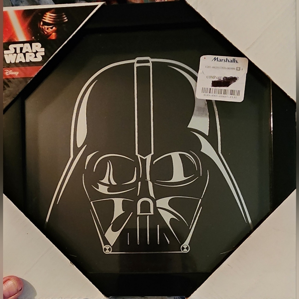 Star Wars Darth Vader Black and Silver Wall Art 10"x10"